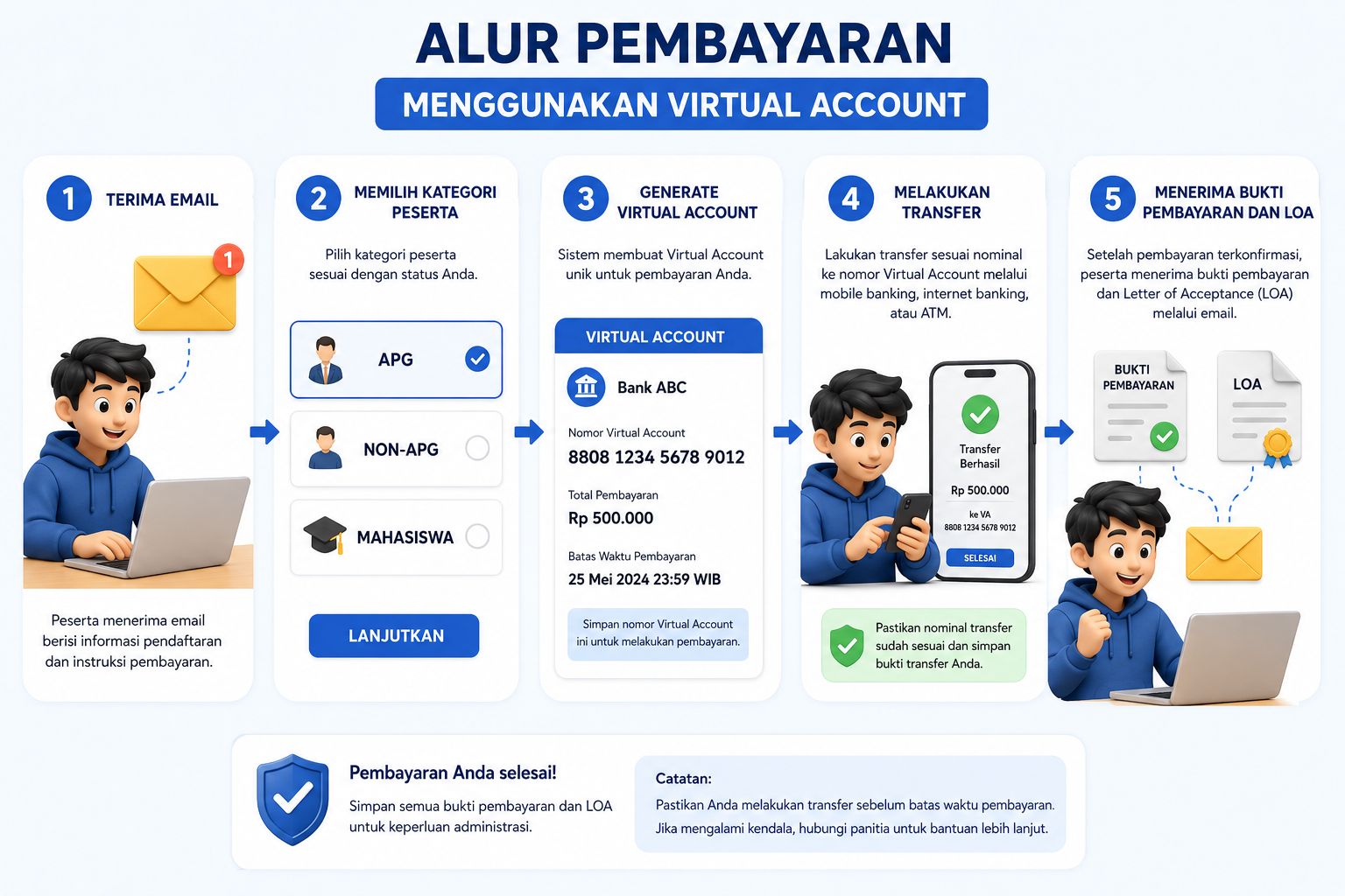 Alur Pembayaran Virtual Account
